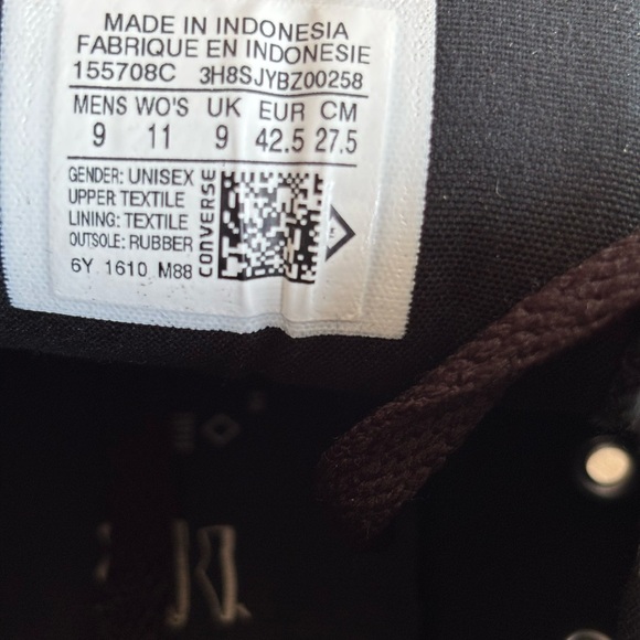 Converse Black and Tan High-Top Sneakers - Picture 8 of 9